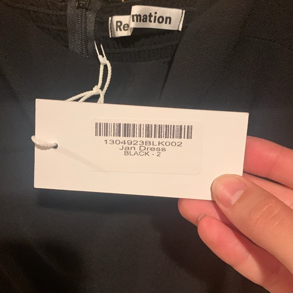 NWT Reformation Black Dress - Picture 4 of 10